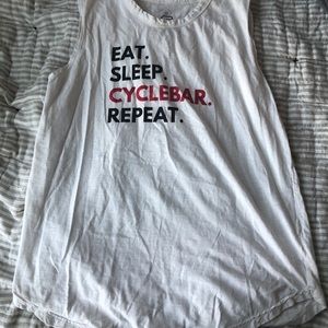 Eat Sleep Cyclebar Repeat muscle tank
